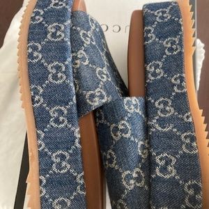 Angelina GG Logo Platform Slide Sandal GUCCI